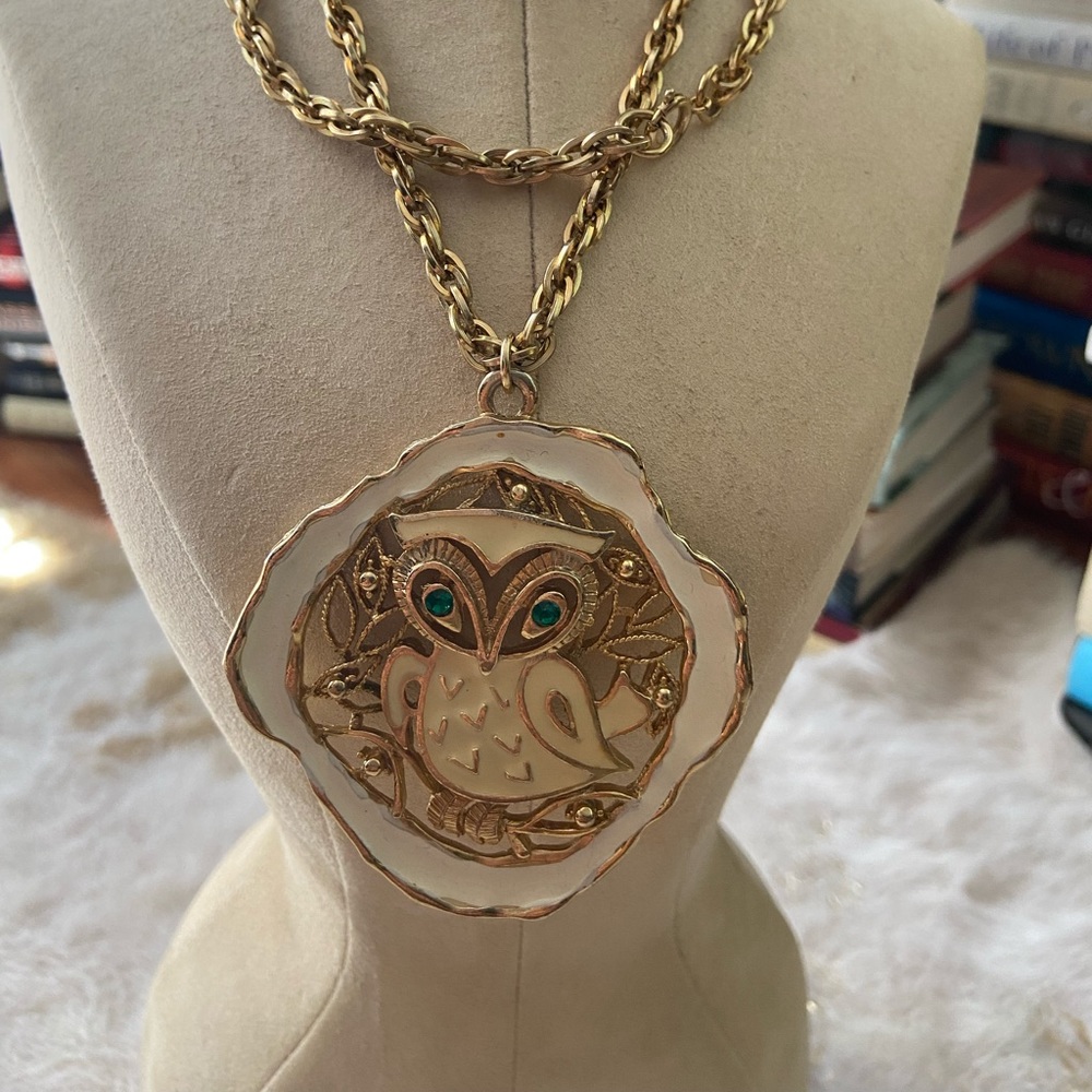 70’s TTP vintage owl necklace.